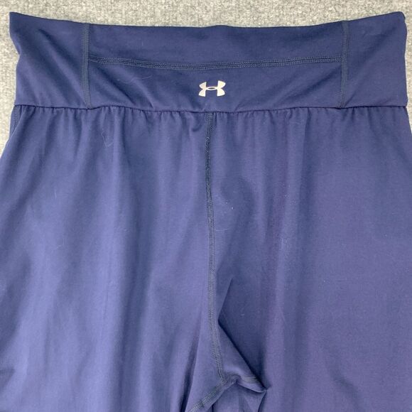 Under Armour NVCA Basketball Jogger Pant Women M Medium Navy High Waisted Cuffed - Picture 10 of 13